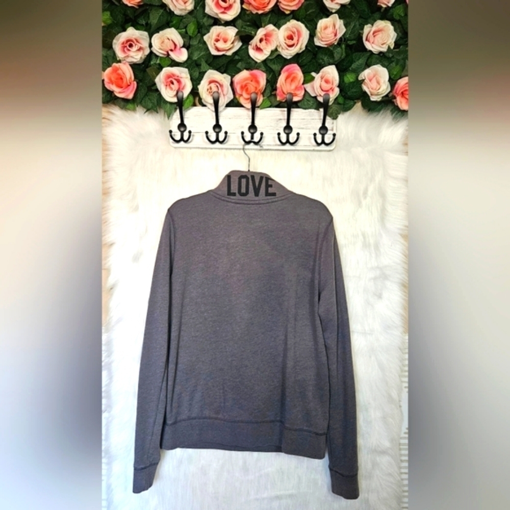 PINK Victoria's Secret 3/4 Zip Pullover Logo Sweatshirt - Picture 3 of 8